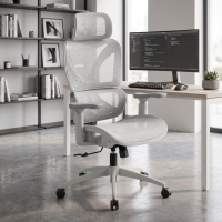 Chaise de bureau ergonomique Velstrom avec soutien lombaire et accoudoirs 3D