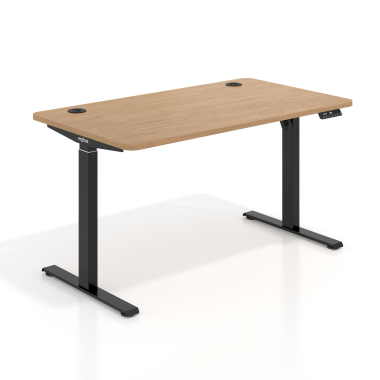 bureau assis debout noir red oak erghos go 1