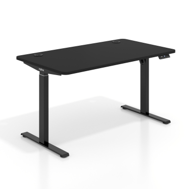 bureau assis debout noir pure black erghos go 1