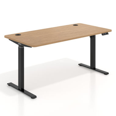 bureau assis debout noir red oak erghos go 1