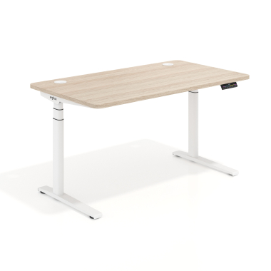 bureau assis debout blanc flax oak erghos icon 1