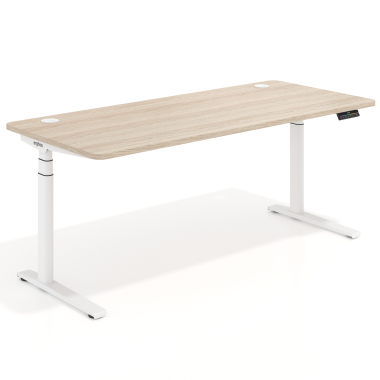 bureau assis debout blanc flax oak erghos icon 1