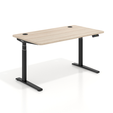 bureau assis debout noir flax oak erghos icon 1