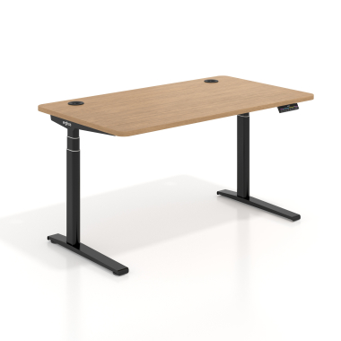 bureau assis debout noir red oak erghos icon 1