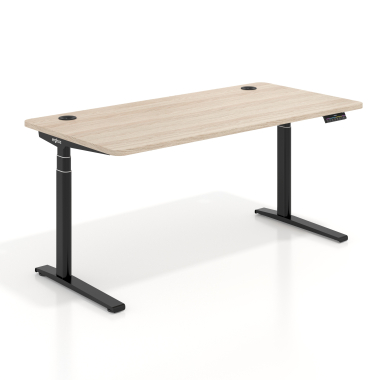 bureau assis debout noir flax oak erghos icon 1