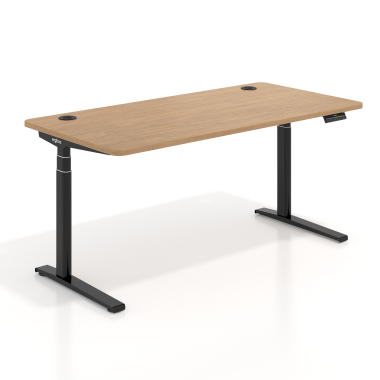 bureau assis debout noir red oak erghos icon 1