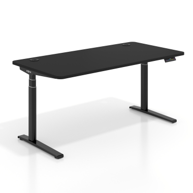 bureau assis debout noir pure black erghos icon 1