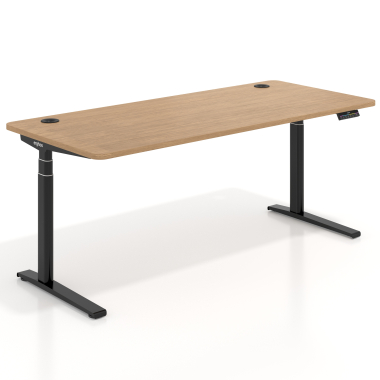 bureau assis debout noir red oak erghos icon 1