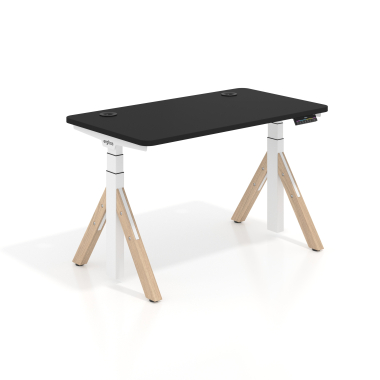 bureau assis debout blanc pure black erghos nature 1