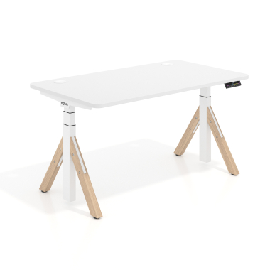bureau assis debout blanc warm white erghos nature 1