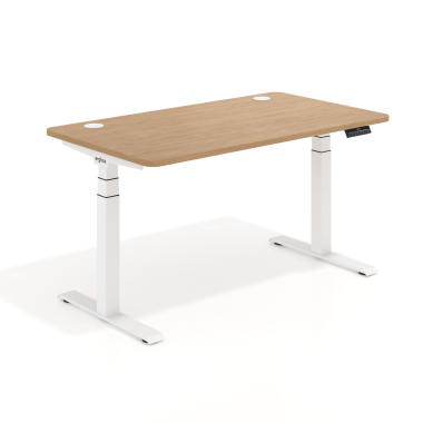bureau assis debout blanc red oak erghos pro 1