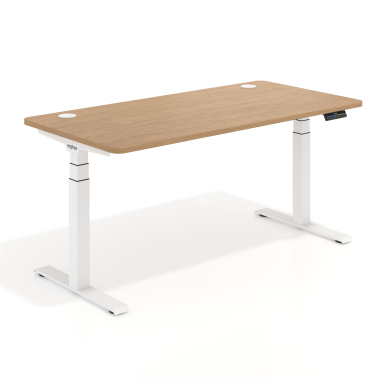 bureau assis debout blanc red oak erghos pro 1