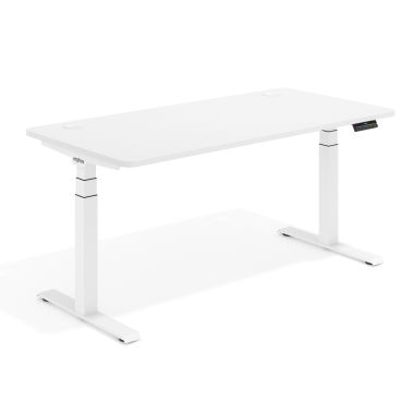 bureau assis debout blanc warm white erghos pro 1