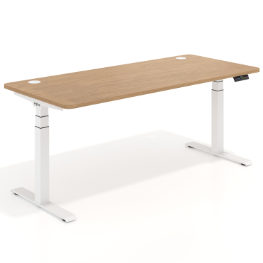 bureau assis debout blanc red oak erghos pro 1