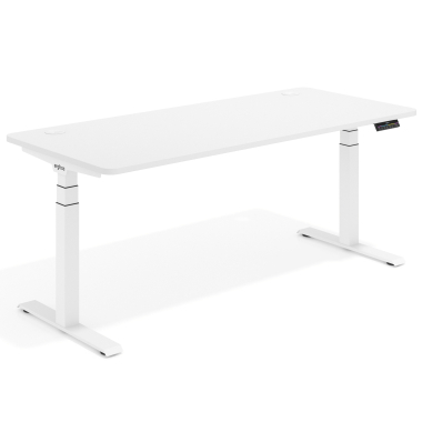bureau assis debout blanc warm white erghos pro 1