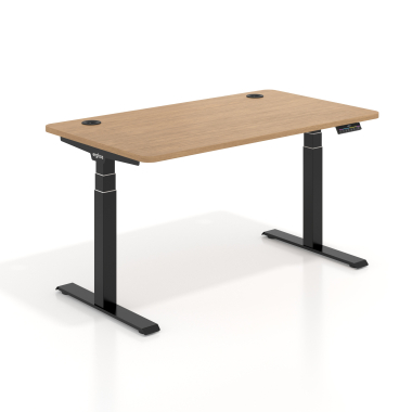 bureau assis debout noir red oak erghos pro 1