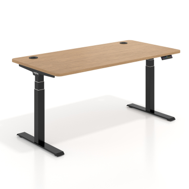 bureau assis debout noir red oak erghos pro 1