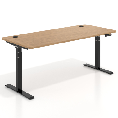 bureau assis debout noir red oak erghos pro 1