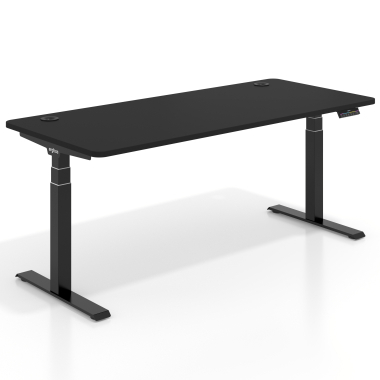 bureau assis debout noir pure black erghos pro 1