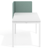 Séparateur de bureau latéral rabattable Sileo, tissu phonoabsorbant
