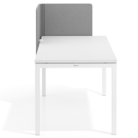 Séparateur de bureau latéral rabattable Sileo, tissu phonoabsorbant