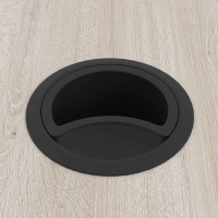 Passe-câbles rond pour bureau Ø80 mm avec pot à crayons