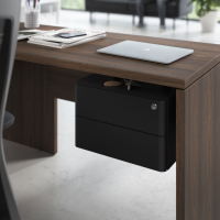 Caisson sous bureau Echo, 2 tiroirs avec serrure