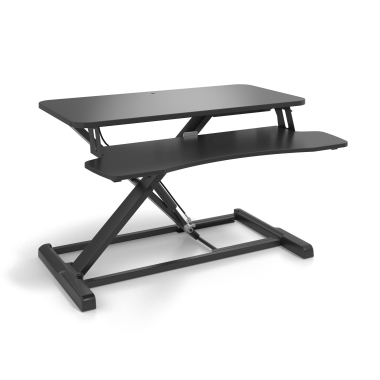 bureau assis debout noir lynk 1