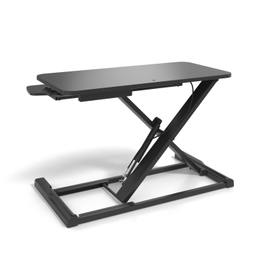 bureau assis debout noir lynk 9