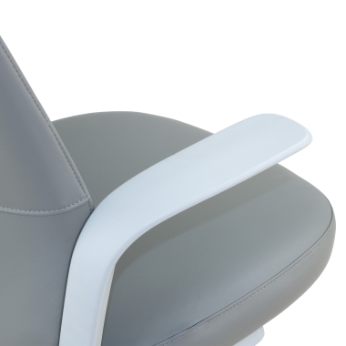 chaise pivotante gris dossier en similicuir simil cuir accoudoirs fixes 7