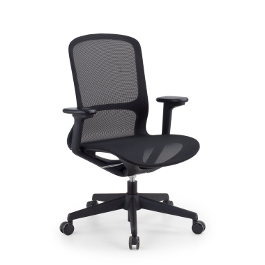 chaise de bureau design noir muse maille accoudoirs reglables 3d 1