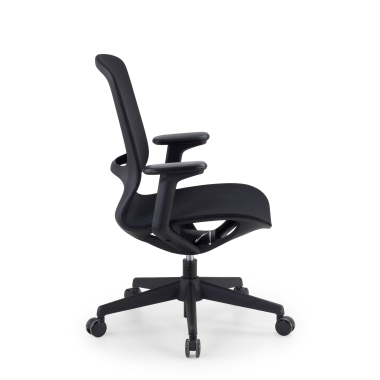 chaise de bureau design noir muse maille accoudoirs reglables 3d 4
