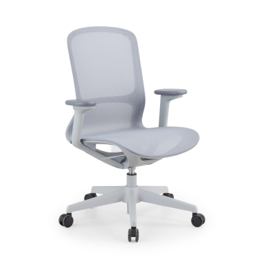 chaise de bureau design gris muse maille accoudoirs reglables 3d 1