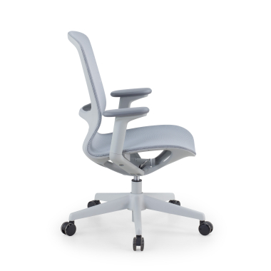 chaise de bureau design gris muse maille accoudoirs reglables 3d 4