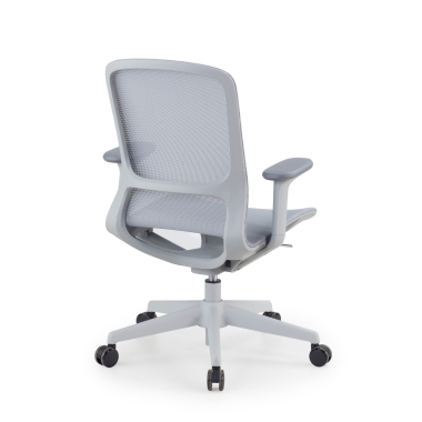 chaise de bureau design gris muse maille accoudoirs reglables 3d 6