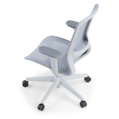 chaise de bureau design gris muse maille accoudoirs reglables 3d 8