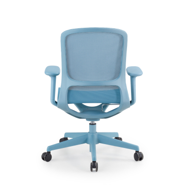 chaise de bureau design bleu muse maille accoudoirs reglables 3d 5