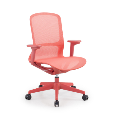 chaise de bureau design rouge muse maille accoudoirs reglables 3d 1