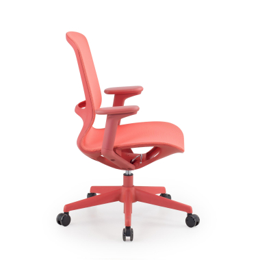 chaise de bureau design rouge muse maille accoudoirs reglables 3d 4