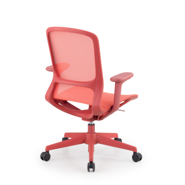 chaise de bureau design rouge muse maille accoudoirs reglables 3d 8