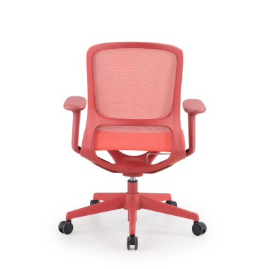 chaise de bureau design rouge muse maille accoudoirs reglables 3d 6