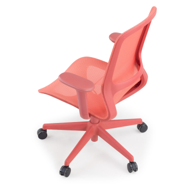 chaise de bureau design rouge muse maille accoudoirs reglables 3d 9