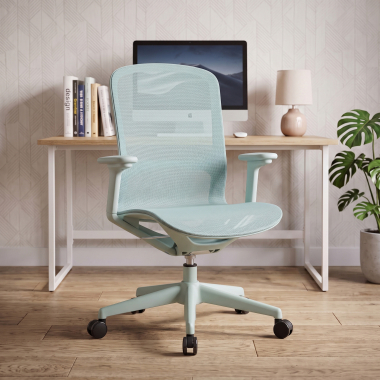 chaise de bureau design vert muse maille accoudoirs reglables 3d 2