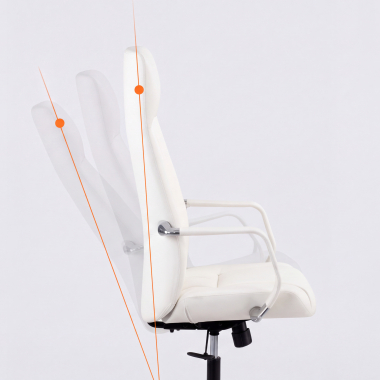 fauteuil de direction blanc armani cuir authentique accoudoirs fixes 11