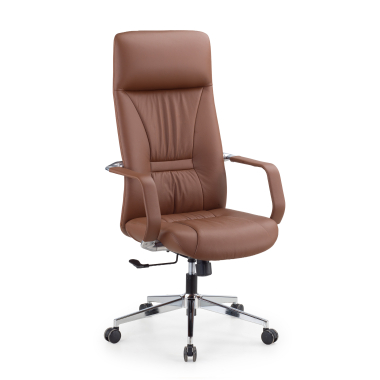fauteuil de direction marron armani cuir authentique accoudoirs fixes 1