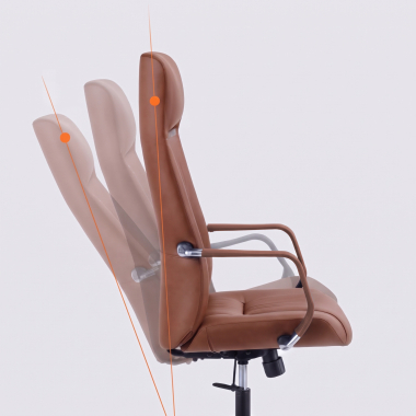 fauteuil de direction marron armani cuir authentique accoudoirs fixes 5
