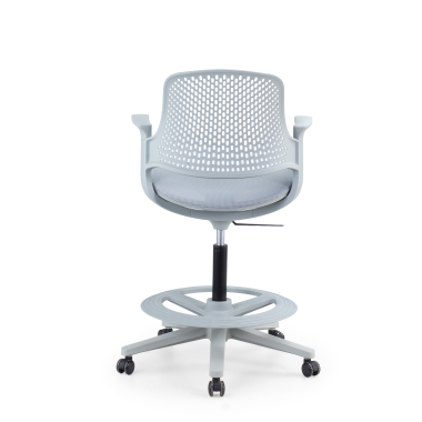 tabouret ergonomique gris dorian maille accoudoirs fixes 9