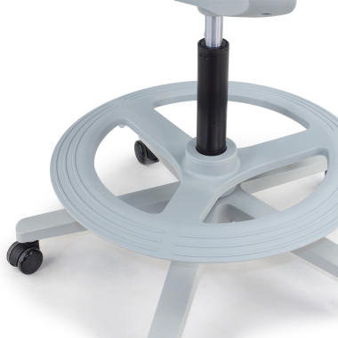 tabouret ergonomique gris dorian maille accoudoirs fixes 10