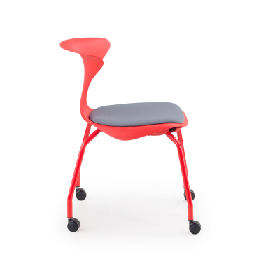 chaise avec tablette rouge chaise avec roulettes plastique sans accoudoirs 4
