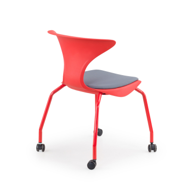 chaise avec tablette rouge chaise avec roulettes plastique sans accoudoirs 8